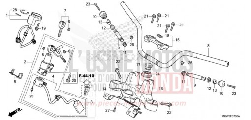 HANDLE PIPE/TOP BRIDGE NC750XDM de 2021